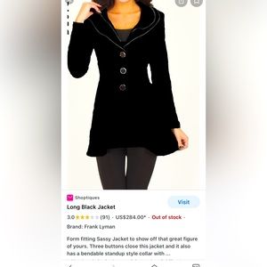 3/4 navy satin jacket ( black is just for show)